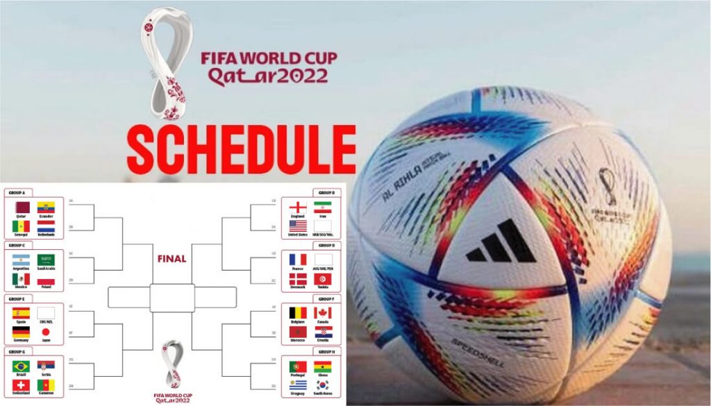 Qatar FIFA World Cup Schedule 2022 Dates Times Group fixtures